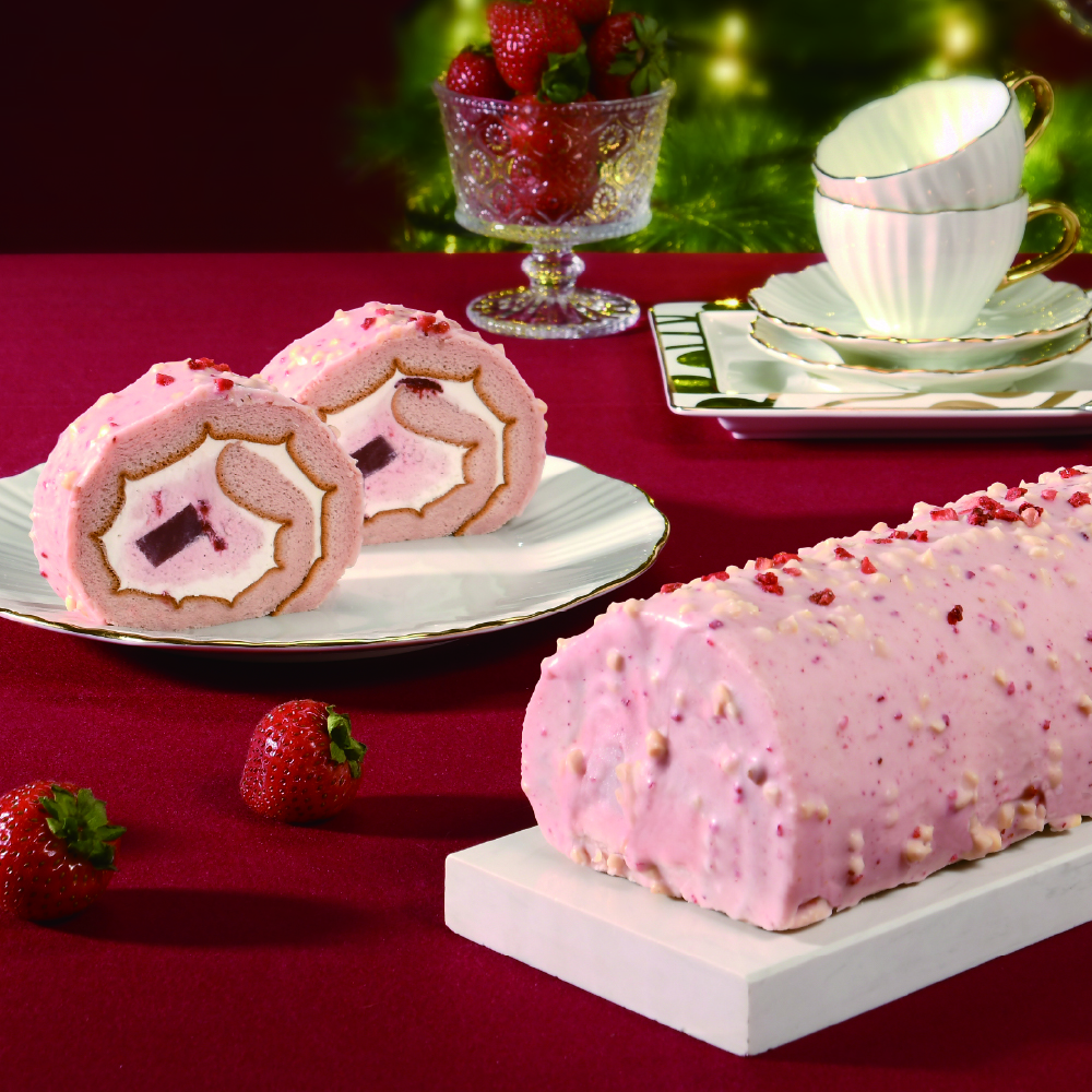 草莓脆皮巧克力生乳捲