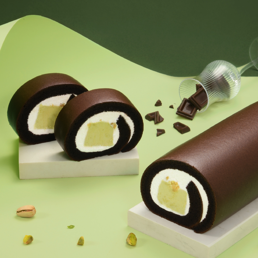 美安限定-黑皮開心果生乳捲