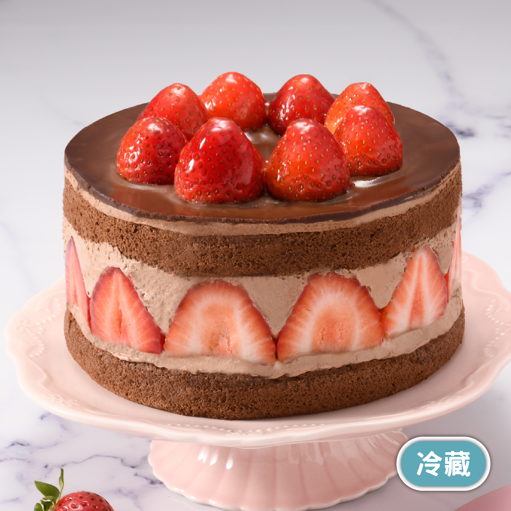 草莓巧克力裸感蛋糕6吋