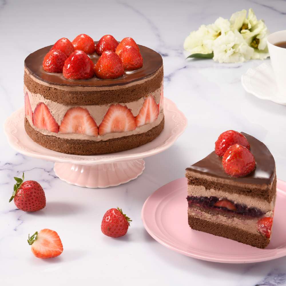 【馬上送】草莓巧克力裸感蛋糕6吋