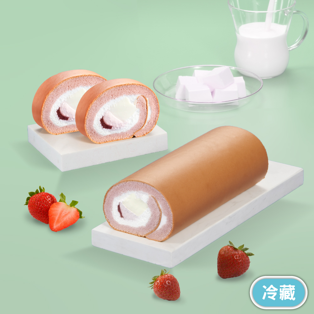 momo限定-草莓‧鮮奶酪生乳捲【LINE好友獨享】