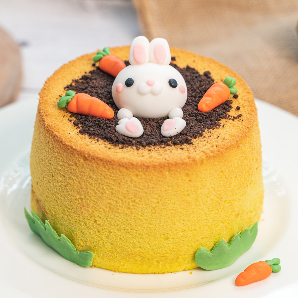 【空中烘焙教室】萌兔翻糖戚風蛋糕
