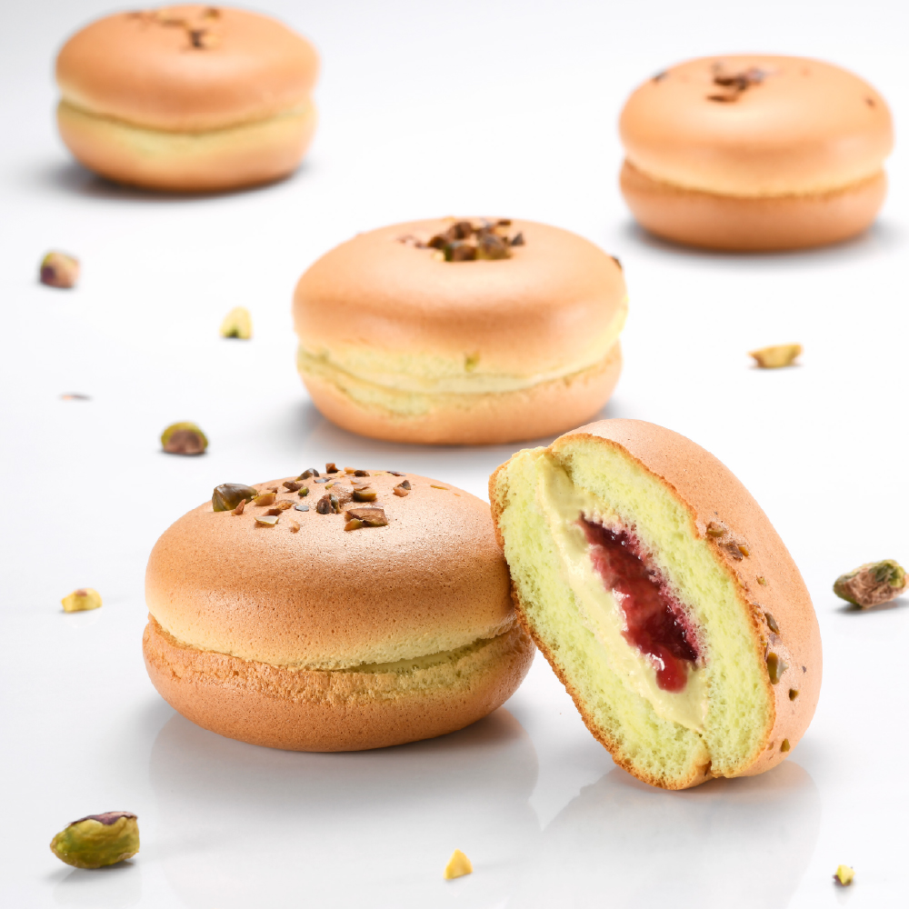 北海道泡芙蛋糕-開心果覆盆子